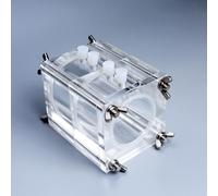 High Transparency Acrylic Fuel Cell Box - Electrochemical Cell for Zinc-Ai/Aluminum-Air/Metal-Air/Hydrogen Reactions(14ml: 7ml-7ml)