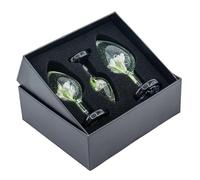 High Transparency Resin Droplet Shaped Hip Training Equipment, Embedded with Immortal Flowers (White/Pink/Red), Gift Box Set - Q (White Flowers)