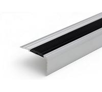 High Tread & Riser Stair Nosing Anti-Slip Aluminium Trim 1M - 48Mm 58Mm 75Mm Width Edge Step Cover Silver Finish TMW Profiles SNG (SN 81 27X58)