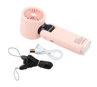 High Turbo Air Blower, Portable USB Handheld Cooling Fan with Digital Display, 100- Adjustable Turbine for Outdoor Camping Travel Home Office(Refrigeration Pink)