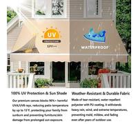High UV Protection Replacement Fabric for Patio Aws AntiFade & AntiAging Sunshade Cloth with Valance Fits 4.5 x 14.8 x 9.8 ft Retractable Aws