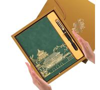 High-value National Tide A5 Notebook Gift Box Set 2026 To Send Students Souvenirs National Style Soft Leather Notebook