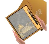 High-value National Tide A5 Notebook Gift Box Set 2026 To Send Students Souvenirs National Style Soft Leather Notebook
