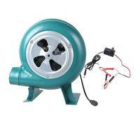 High Velocities 12V 2A Blower with 130cm Cable Small Air Blower with Battery Clip for Outdoor Cooking & Starting Starter Fan