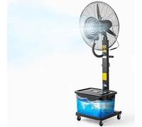 High Velocity 30" Pedestal Fan for Outdoor Patio & Garage, Adjustable Height 3-Speed Cooling Floor Fan, Industrial Misting Fan for Backyard & Commercial Use, Black