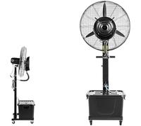 High-Velocity 90 Oscillating Industrial Fan with 3 Speeds and Misting Ideal for Patios, Warehouses, and Garages,75cm/30in
