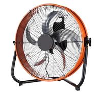 High Velocity Floor Fan - 160W/180W Industrial Drum Fan with 4 Speeds & 130° Adjustable Tilt, Heavy Duty Metal Air Circulator for Warehouse and Workshop