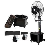 High Velocity Industrial Outdoor Misting Fan - 22" to 30" Adjustable Cooling Floor Fan with 6500 CFM, 3 Speed Settings, and Casters for Ultimate Comfort