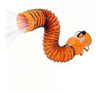 High-Velocity Portable Utility Blower Fan, Heavy Duty Industrial Axial Fan, Hosing PVC Flexible Ducting Hose for Basements, Kitchen, Workshops, Warehouses Ventilation(20cm,3m)