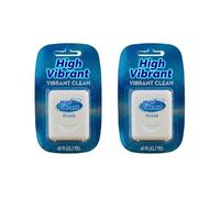 High Vibrant Dental Floss, Waxed Mint Flavor, 50m, Pack of 2