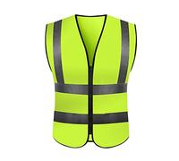 High Vis Vests, Hi Vis Jackets, Reflective Safety Vest for Men & Women Fluorescent Waistcoat, High Visibility, Safety, Reflective, Hivisible PPE, Hi Viz, Security, Workwear, Mens Womens, One Size