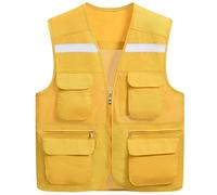 High vis vests,reflective jacket,High Visibility Safety Vests with Multi-Pocket Wholesale Reflective Vest for Outdoor Works- Fits for Men and Women Volunteer Construction Vest(Rot,XXX-Large)(Geel,XXL)