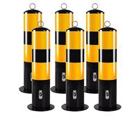 High Visibili Safe Bollard Post - Powder Coated Parking Ber Easy Install Traffic Control for Setive Areas and Weather-Resistant Ideal for Parking Lots and Pedestrian Zones