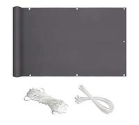 High Visibility 0.9x9.5m Outdoor Garden Balcony Fence Panel Cover with Mounting Ropes Dark Gray Perfect for Patios Yards and Outdoor Spaces