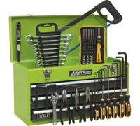 High-Visibility 3 Drawer Portable Tool Chest With 93-Piece Tool Kit