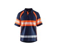 BLÅKLÄDER Polo Shirt 33381051 PL (Polyester) Navy Blue, Orange Size XXL