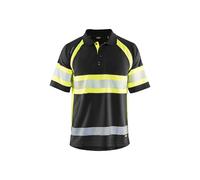 BLÅKLÄDER Polo Shirt 33381051 PL (Polyester) Black, Yellow Size 4XL