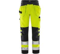 High visibility class 2 work trousers Fristads Green 2641 GPLU Jaune D88
