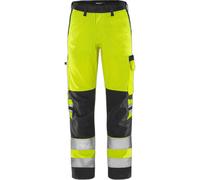 High visibility class 2 work trousers Fristads Green 2651 GPLU Jaune C150