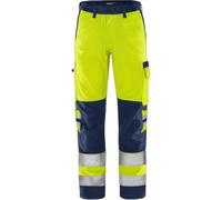 High visibility class 2 work trousers Fristads Green 2651 GPLU Jaune D112