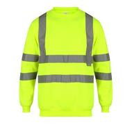 High Visibility Crew Neck Sweatshirt Sizes S- 5XL Yellow Orange Black Hi Vis Viz Reflective Workwear Outdoor Seen Safety Clothing Round Neck Jumper