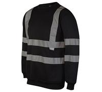 High Visibility Crew Neck Sweatshirt Sizes S- 5XL Yellow Orange Black Hi Vis Viz Reflective Workwear Outdoor Seen Safety Clothing Round Neck Jumper