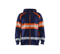 High-visibility hooded sweatshirt Blaklader Bleu L