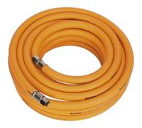 High-Visibility Hybrid Air Hose With 1/4 Inch Bsp Unions - 10 Metres - 10mm Bore