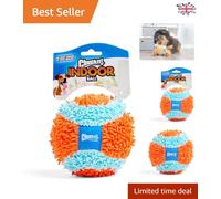 High-Visibility Indoor Dog Ball Toy - Durable Soft Chenille for Small Breeds