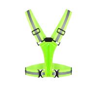 High Visibility LED Reflective Vest - USB Rechargeable Running Gear with 3 Flash Modes, Adjustable Elastic Strap for Night Running Cycling Dog Walking Construction & Outdoor Work Men Women Teens