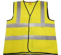 High Visibility Medium Yellow Waistcoat For Road Builders And Contractors