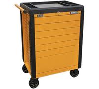 High-Visibility Orange 7 Drawer Portable Tool Chest - Durable Mobile Storage Solution