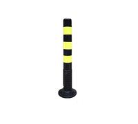 High Visibility Parking Bollards - Durable PU Plastic Car Parking Barrier Post for Driveways and Residential Areas(Black,75cm)