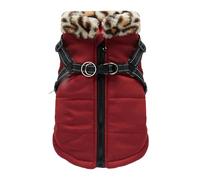 High Visibility Puppy Parka - Insulated Quilted Puffer, Secure Buckle Closure, Full Chest Protection, Integrated Harness Hole, Breathable Lining | Outdoor Apparel For Bulldog Lab Retriever