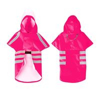 High Visibility Reflective Dog Raincoat Breathable PU Rain Coat For Outdoor Activity Rainy Day Walking High Visibility Pet Raincoat