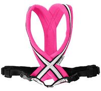 High Visibility Reflective Fleece Harness in Neon Pink Sizes 0 to 6 By CosyDogs (Size 4 (51-78cm) Chest)