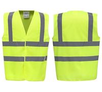 High Visibility Reflective Safety Vest - Premium Hi Vis Waistcoat with Fastening, 14 Colours, Lightweight Workwear for Construction, Security & Cycling (Yellow, Small)