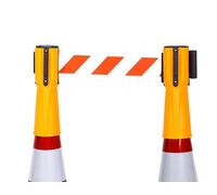 High Visibility Retractable Emergency Warning Belt10m Caution Tape for Traffic ConesIndoor & Outdoor Safety Use (Yellow)