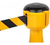 High Visibility Retractable Emergency Warning BeltCaution Tape for Traffic Cones10m Length Indoor & Outdoor Use (Yellow 10m)