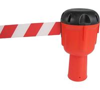 High Visibility Retractable Emergency Warning Tape10m Caution Barrier for Traffic ConesIndoor & Outdoor Safety UseRed Color Durable and Flexible