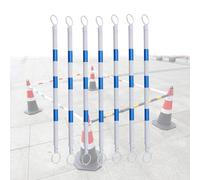High Visibility Retractable Traffic Cone Bar Expandable Plastic Safety Barrier for Parking Lots Road Construction Telescopic ，Portable Reflective Traffic Cone Connecting Rods - 6 Interlockin