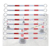 High Visibility Retractable Traffic Cone Bar Expandable Plastic Safety Barrier for Parking Lots Road Construction Telescopic ，8-Pack Portable Reflective Traffic Cone Connecting Rods - Interl