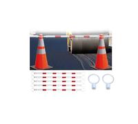 High Visibility Retractable Traffic Cone Bar Expandable Plastic Safety Barrier for Parking Lots Road Construction Telescopic ，Adjustable Reflective Traffic Cone Barrier - 30pcs Expandable Sa