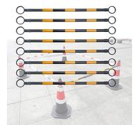High Visibility Retractable Traffic Cone Bar Expandable Plastic Safety Barrier for Parking Lots Road Construction Telescopic ，8 Pack Portable Reflective Traffic Cone Connecting Rods - Weathe