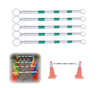 High Visibility Retractable Traffic Cone Bar Expandable Plastic Safety Barrier for Parking Lots Road Construction Telescopic ，5 Pcs Expandable Traffic Cone Bar 1.2-2M, Flexible Safety Barrie