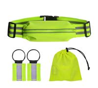 High Visibility Running Belt with Nonslip Storage Pouches and Keychains Fitness Waistpack for Night Hiking Activity Nonslip Waist Pack