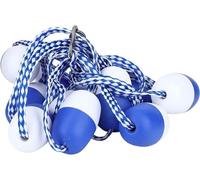High-visibility safety barrier rope with hooks for swimming pools - Robust barrier for swimming pools, beaches and coastal areas for accident prevention and increased safety, blue, 33.53 m (110 ft)