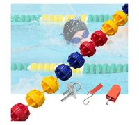 High Visibility Swimming Lane Lines - 39.4ft Pool Division Cordon with Hooks, Durable Pool Break Waves Rope for Commercial Competitions & Events (Wire Rope, 3m/9.9ft)