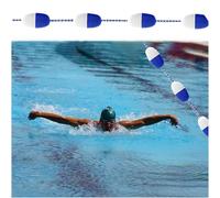 High Visibility Swimming Pool Lane Divider Safety Rope - Durable Nylon Buoy Line for Competition & Family Practice, 3-75 Ft Indoor/Outdoor with Hook (L-400cm/13')