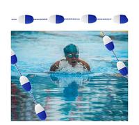 High Visibility Swimming Pool Safety Rope - 19FT Pool Divider Float Line with Hooks for Water Parks, Hotels, Villas, Home, Hazard Marker for Securing Dangerous Areas